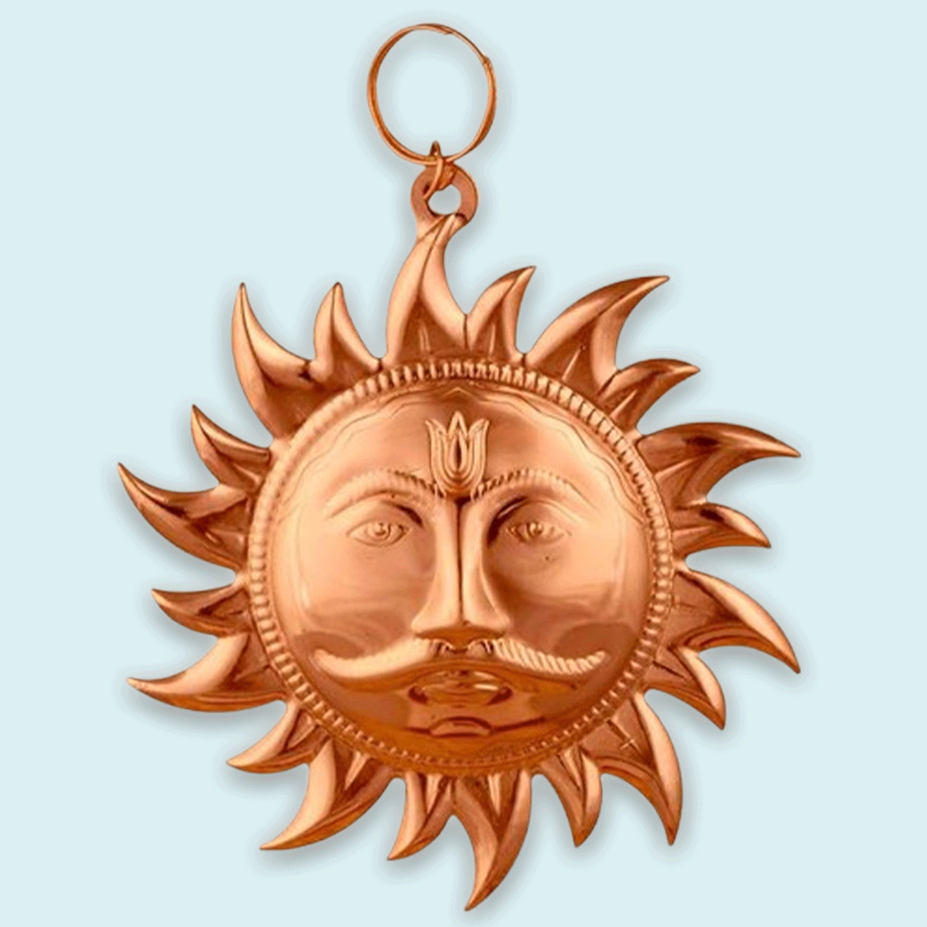 Copper Wall Hanging Sun Idol