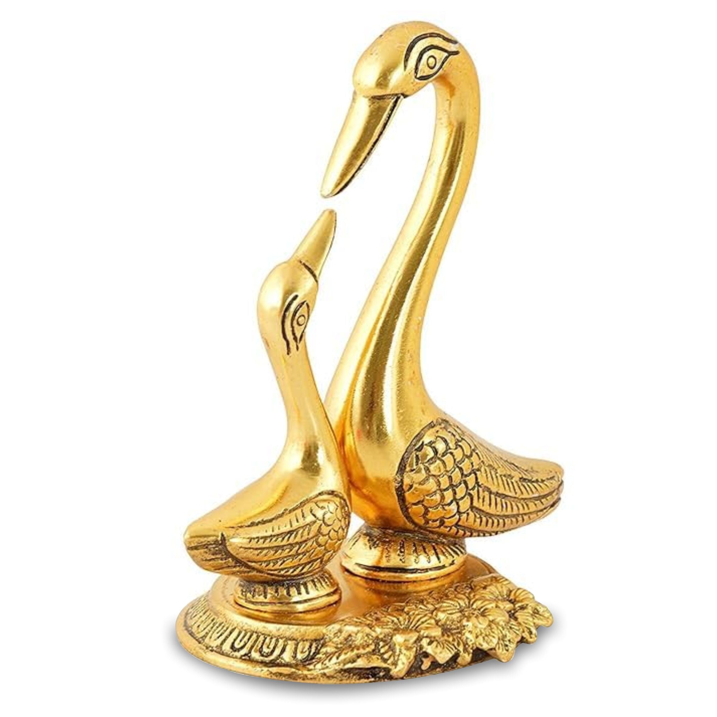 Golden Swan Pair Showpiece