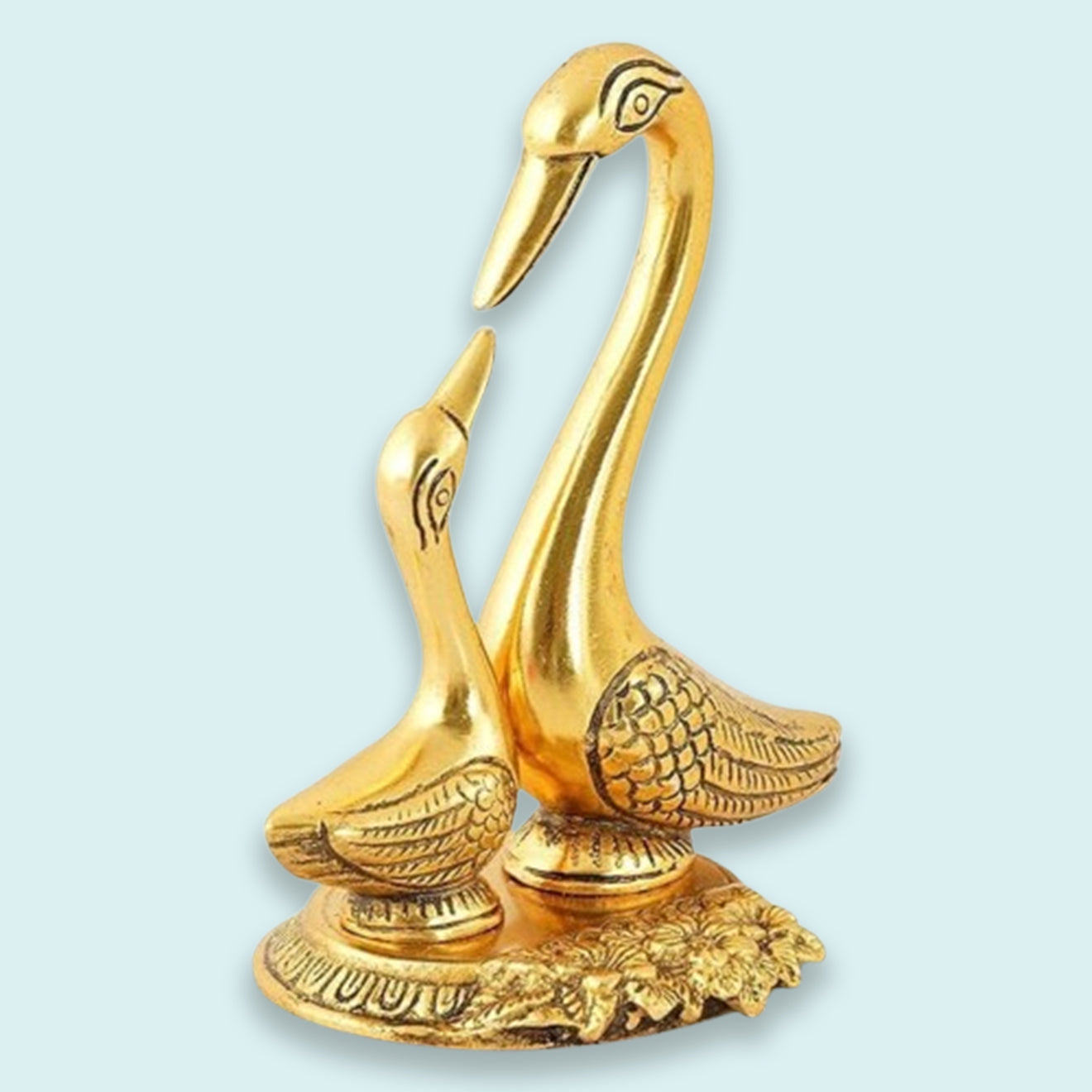 Golden Swan Pair Showpiece