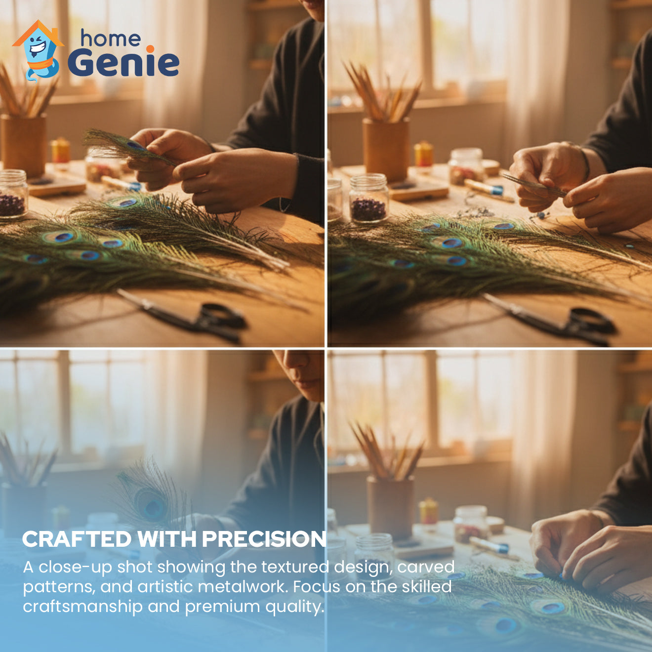 Natural Peacock Feathers