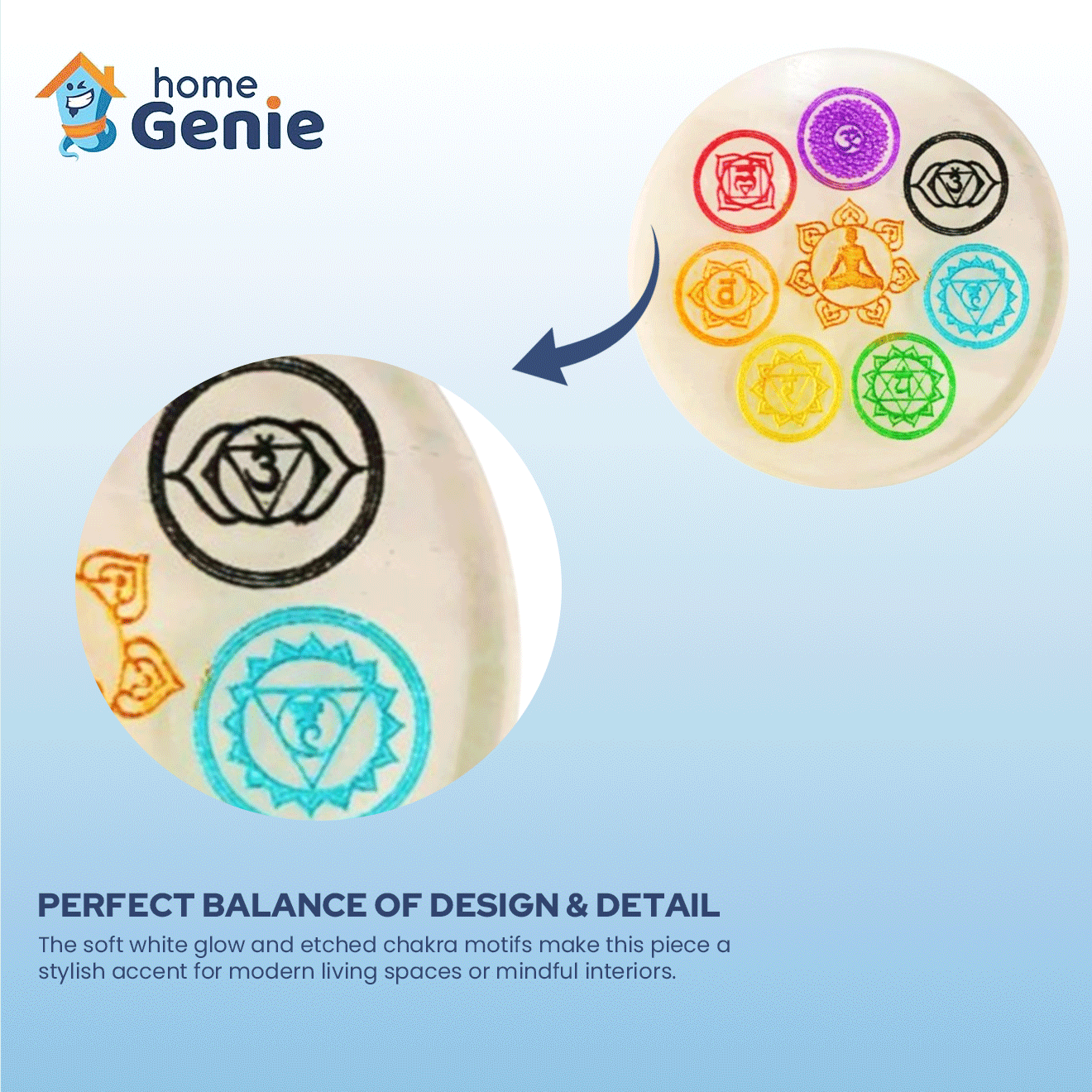 7 Chakra Selenite Charging Plate