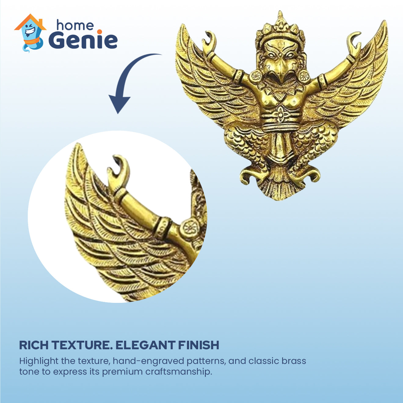 Brass Garuda Wall Piece