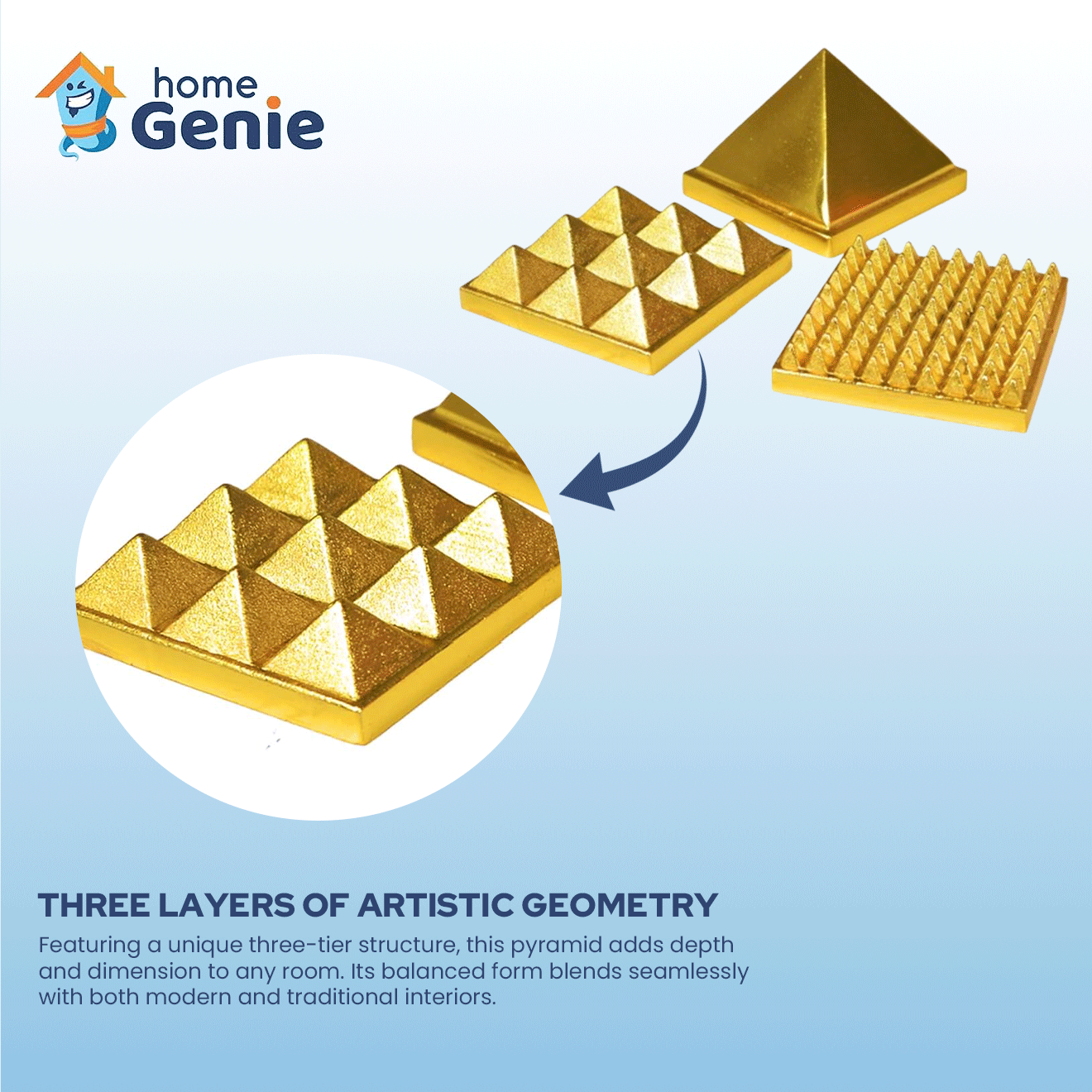 3 Layer Brass Pyramid