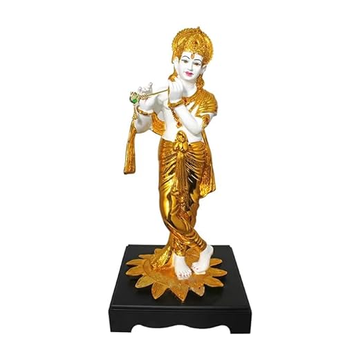 Gold Plated Handicraft Krishna Idol