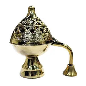 Traditional Brass Incense Burner with Handle