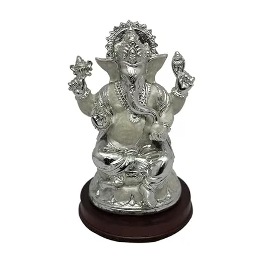 Silver Plated Ganesha Statue