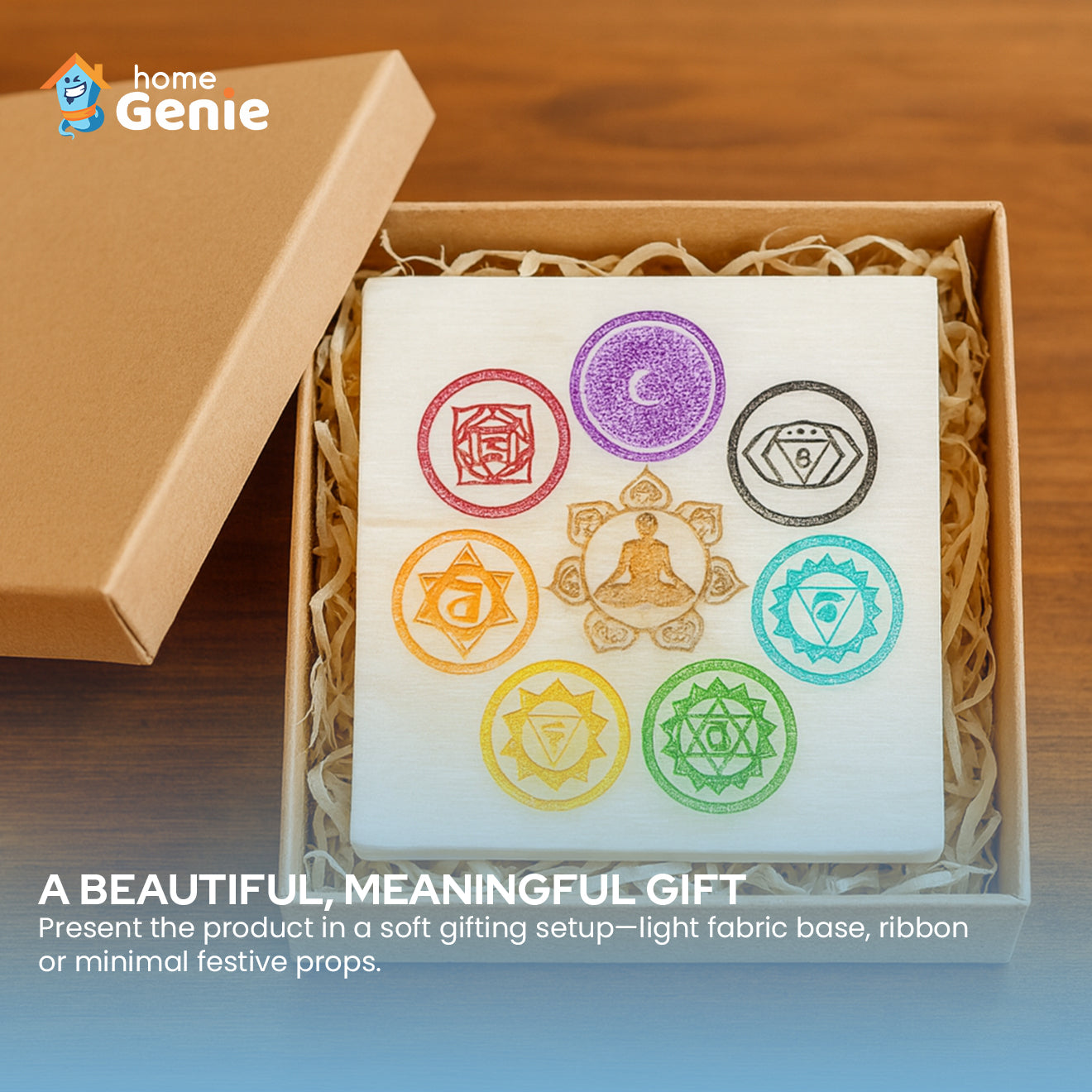 7 Chakra Selenite Charging Plate