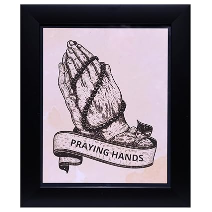 Vintage Praying Hands Wall Art Frame