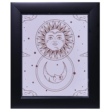 Sun and Moon Hand-Drawn Artwork