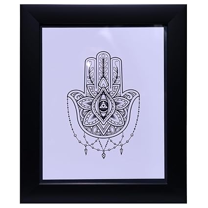 Hamsa Hand Mandala Wall Art Frame