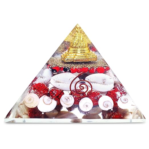Natural Orgone Gomti Chakra Shree Yantra Pyramid