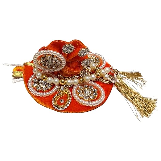Laddu Gopal Poshak Set with Pagdi, Mala