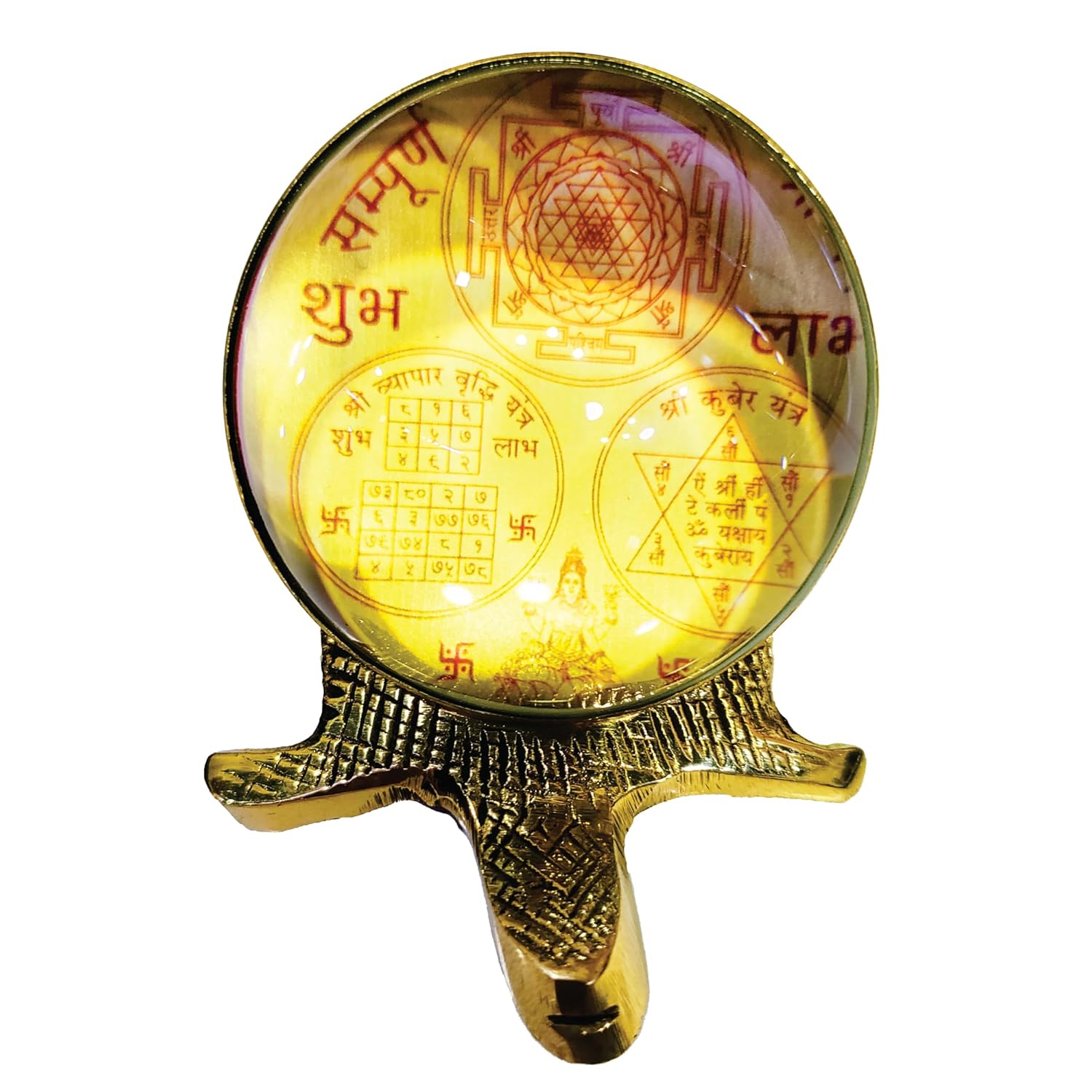 Glass Turtle Shree Yantra Set