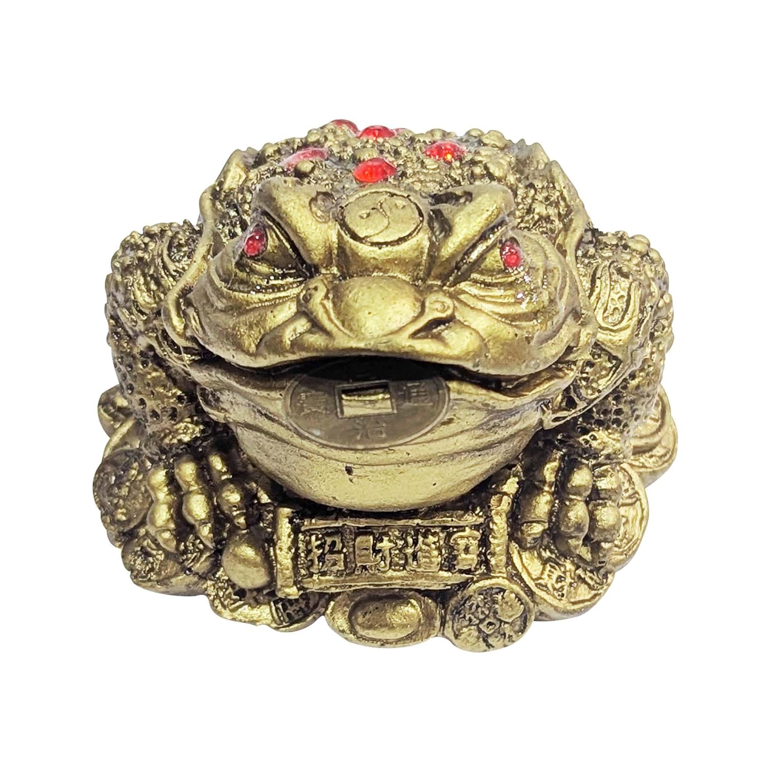 Golden Coin Frog Showpiece