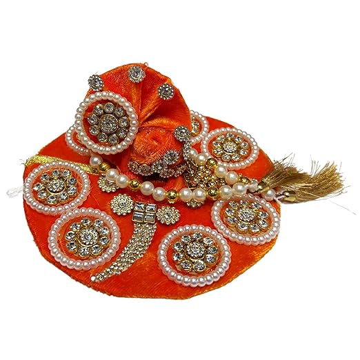 Laddu Gopal Poshak Set with Pagdi, Mala