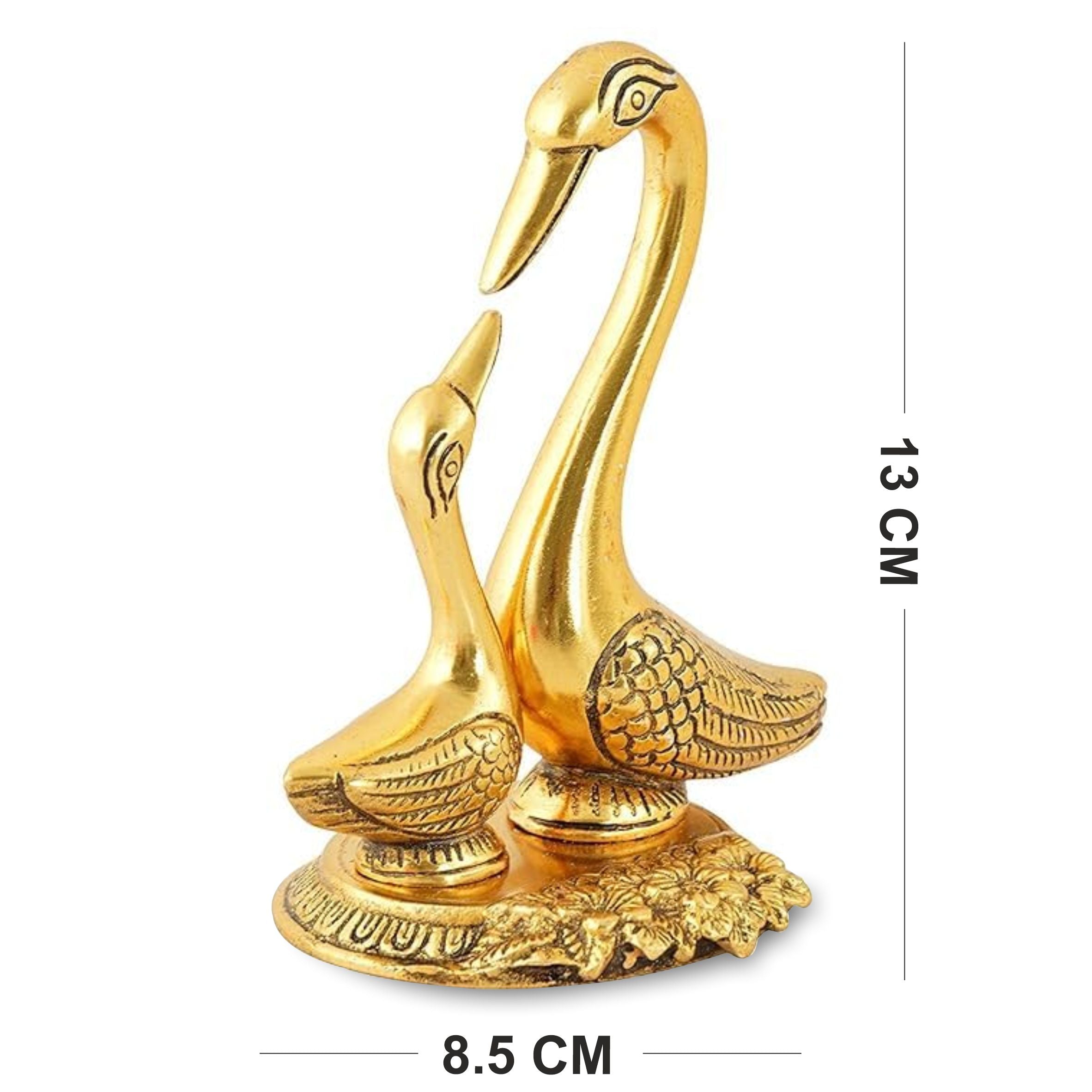 Golden Swan Pair Showpiece