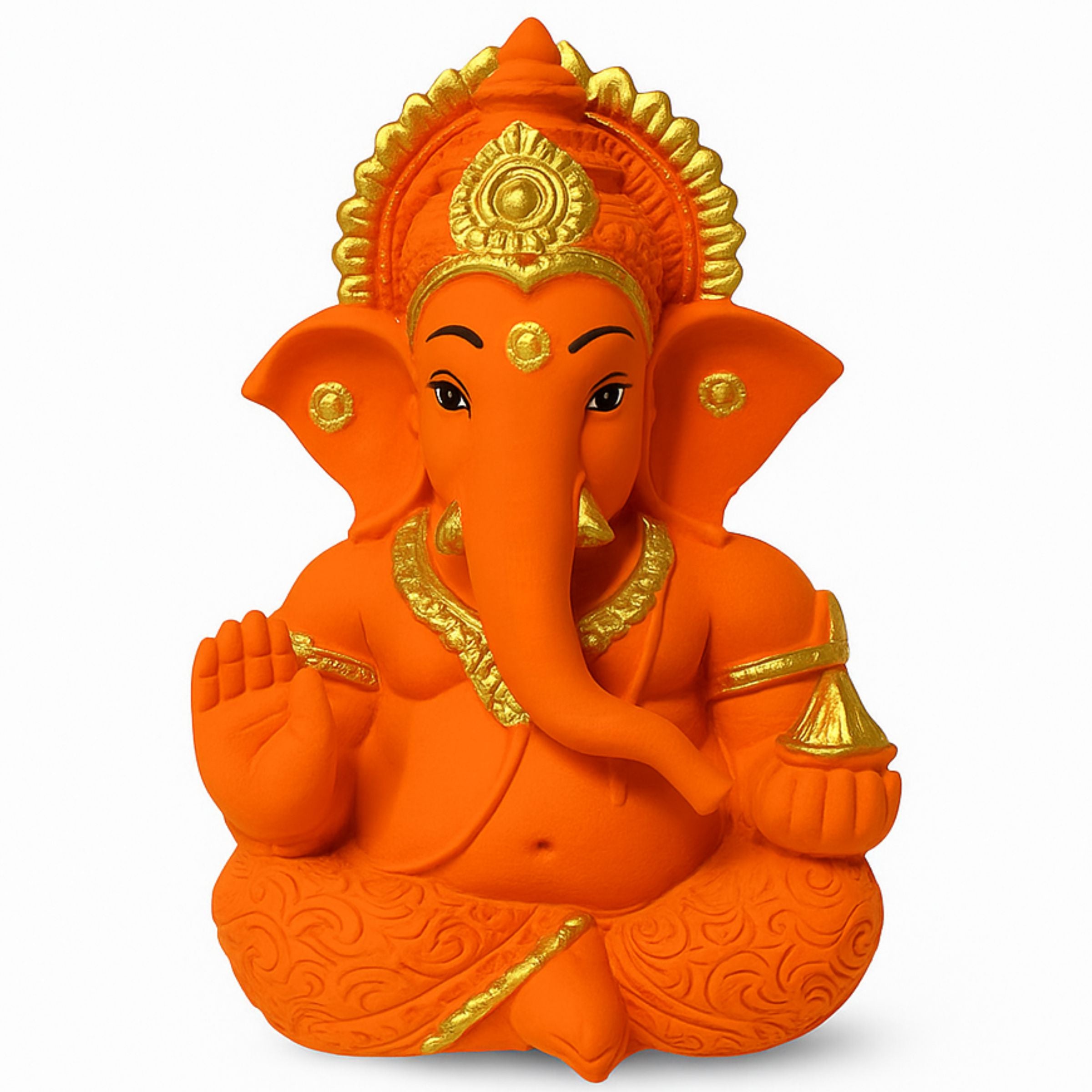 Orange Ganesha Idol