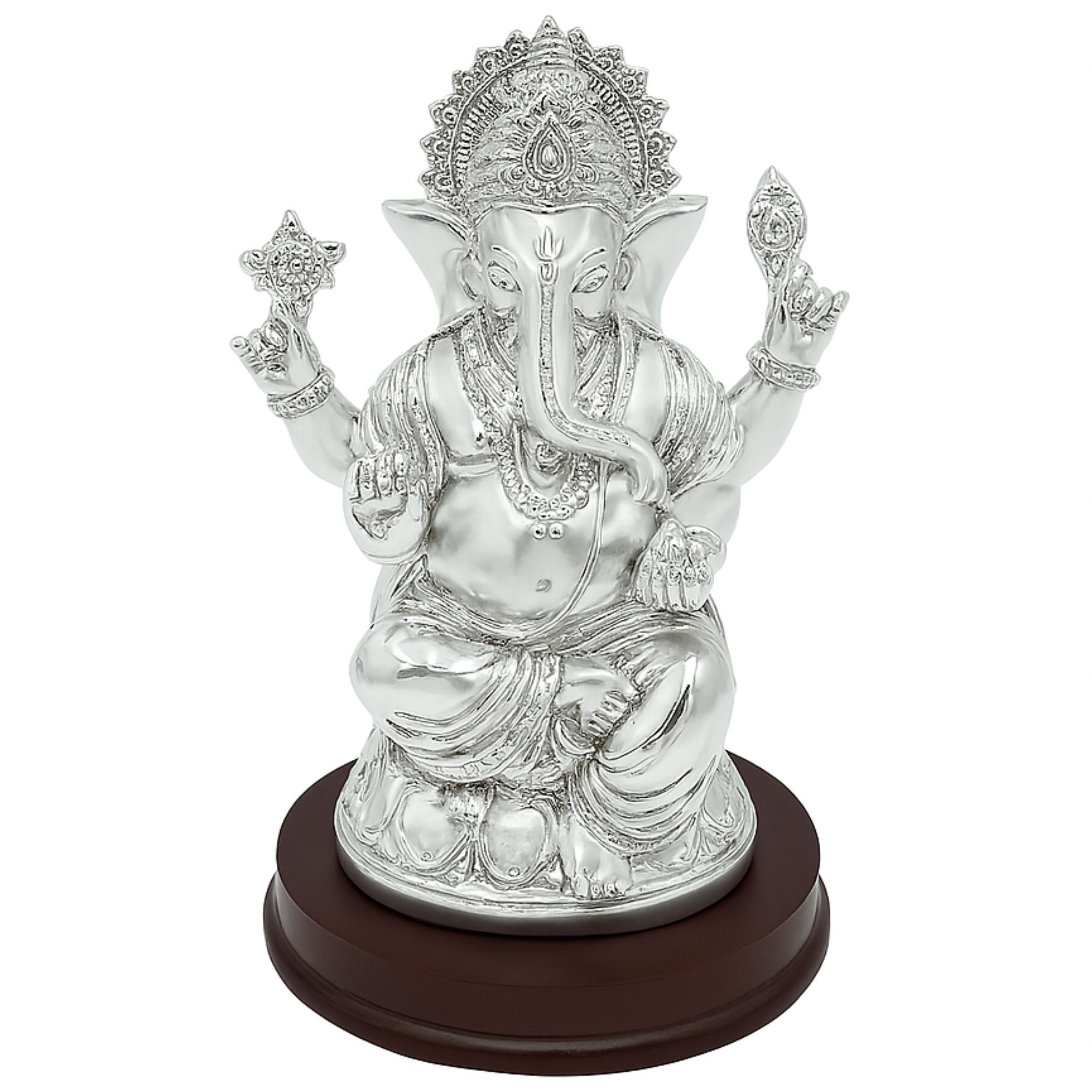 Silver Plated Ganesha Statue