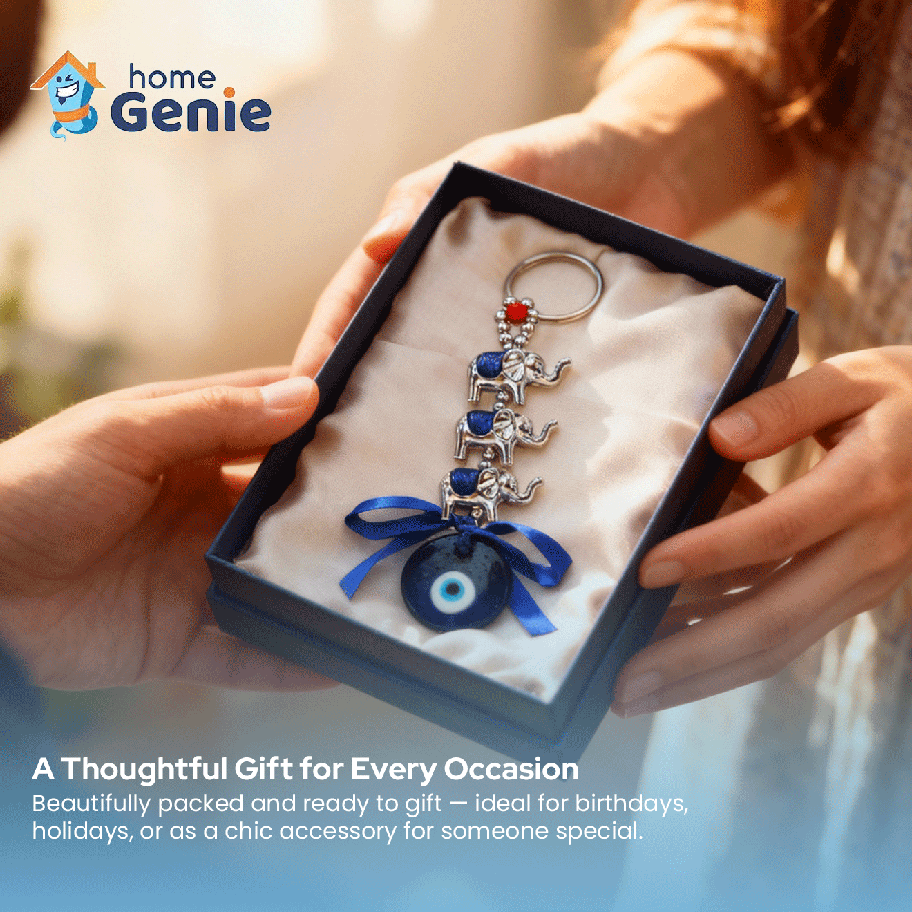 Evil Eye Elephant, Om & Owl Hanging